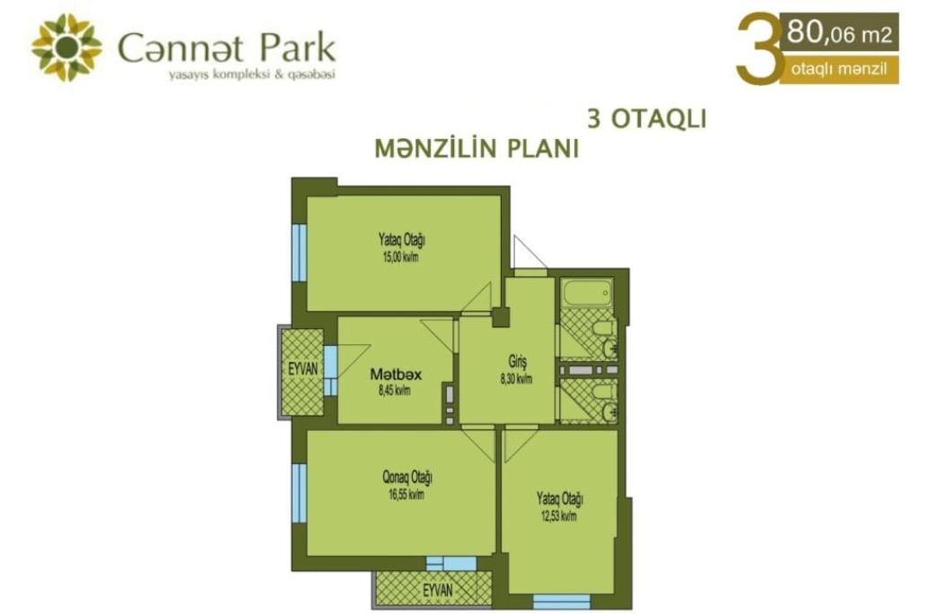 🔴 80.06 m² | Geniş Ailələr Üçün Komfort